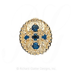 GS315 S - 14 Karat Gold Sapphire Slide 